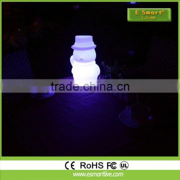 promational led light polyresin christmas snowman water globes