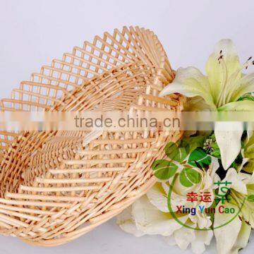 natural willow material made oval fruit basket with