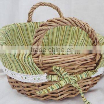 Wholesale Oval Natural Willow Basket Bread With Liner photo-3