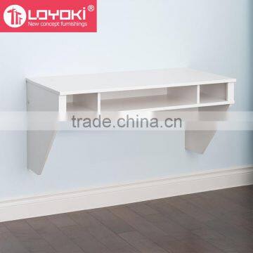 Floating Desk Storage Modern Wall Computer Desk Floating Hanging Shelving Space Saver Wall Mounted Desk photo-2
