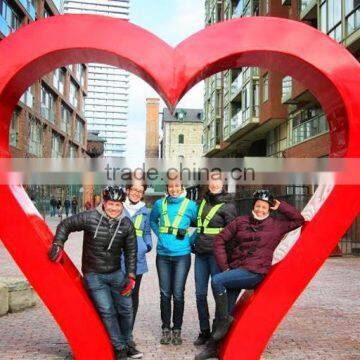 Hot Sale Outdoor Stainless Large Red Hearts Sculptures for Garden photo-2