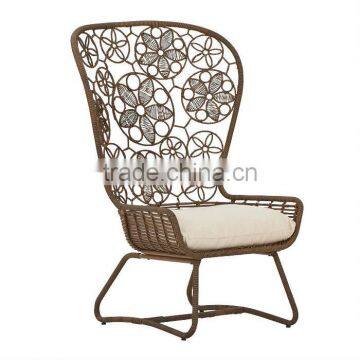 High back LOTUS STUDIO CHAIR with PE rattan