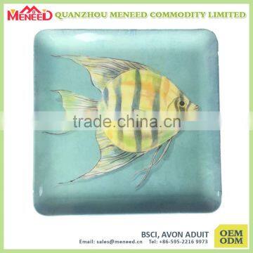 6" Promotion Coconut Tree Printing Square Melamine Dishes photo-3