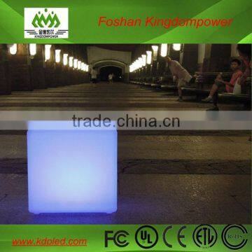 Convenience furniture PE plastic led glowing light cube