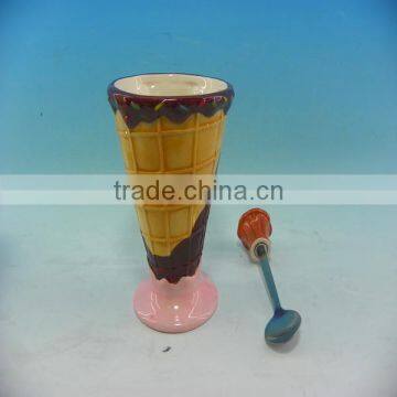 Cool Summer cute ceramic cup for ice cream