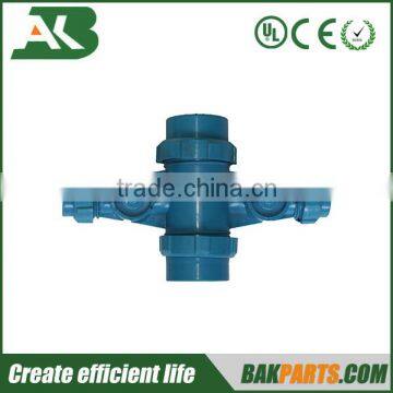 New garden hose 4 way tap connector adapter with shut offs