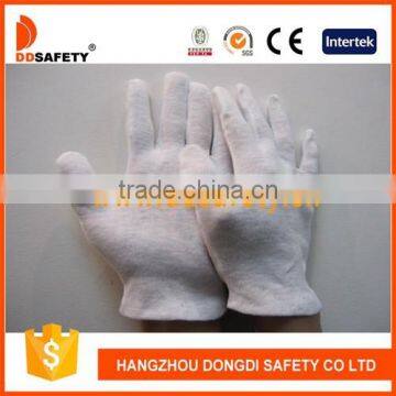 DDSAFETY 2017 Natural Bleach Cotton Interlock Reversible hem Anti Static Safety Gloves