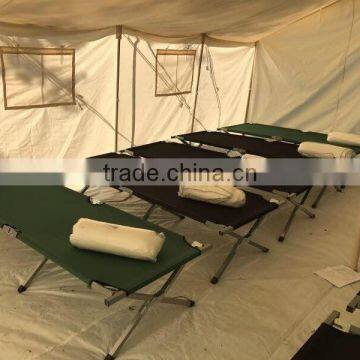 Army Folding Camping Cot Double Oxford Military Bed With Mosquito Net photo-4