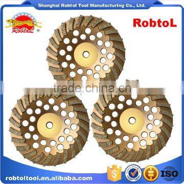 125mm Turbo Row Waved Spiral Diamond Grinding Disc Cup Wheel for Concrete Floor 5" Cutting Tools Abrasive Polishing Grinder photo-2