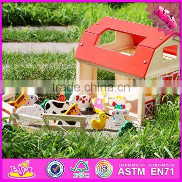 2017 Hot Sale Funny Children Wooden Toy Farm Animals W06A156-S photo-3