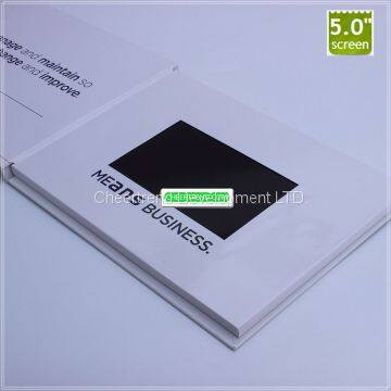 A5 Landscope 5 inches video brochure card/ lcd video business card for promotional gift