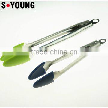 14004 New Shape Barbecue Grill Tongs Silicone Kitchen Serving Locking Food Tong photo-4