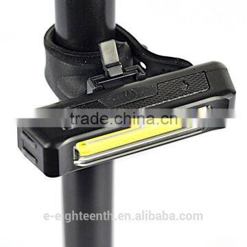 2016 Hot USB Rechargeable COB LED Bicycle Bike Cycling Front Rear Tail Light 5-Modes Lamp photo-2
