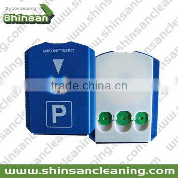 Professional Plastic car parking disc with 3pcs coins/automatic parking disc