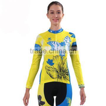 2016 custom made cheap cycling set, women long sleeve cycling clothing