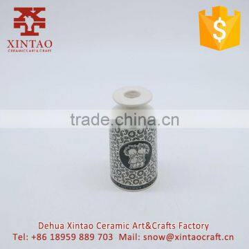 Factory supply lowest price small ceramic flower vase with decal