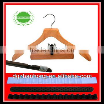 (Silicone Anti-slip strip) Multi Retractable wooden clothes hangers