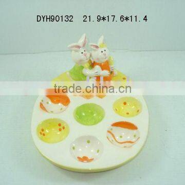 easter ceramic egg holder chicken