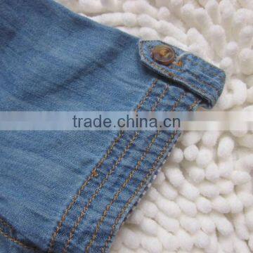 Kid's New Design Fashion Short Sleeve Denim Shirt Clothing Stocklots photo-3