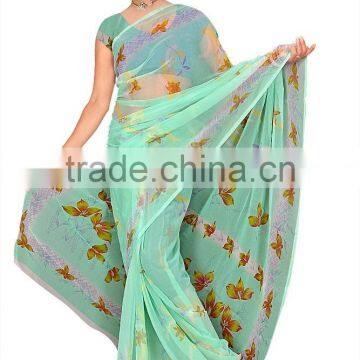 Polyster Print Saree photo-3
