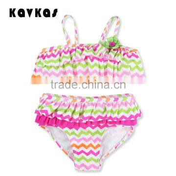 2pcs Latest Fashion Children's Swimwear Hot Sexy Photos Baby Girl Bikini Swimwear 2017