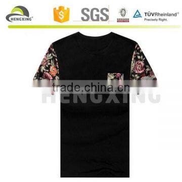Floral Long Sleeves T Shirt Design Plain Collar Custom T-Shirts photo-3
