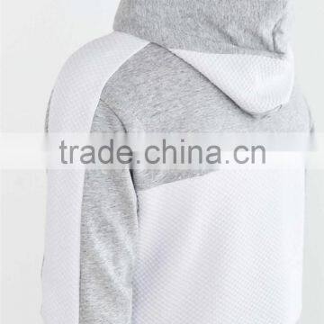 New Designer Blank Hoodie Grey and White Hoodie Side Zip photo-4