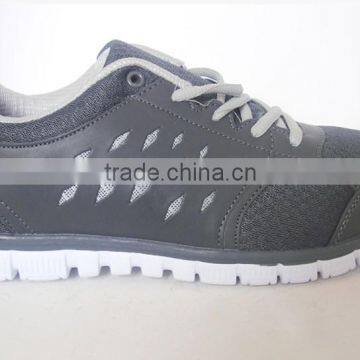Wholesale Mesh and PU Upper Material Black Men Sport Shoes photo-2