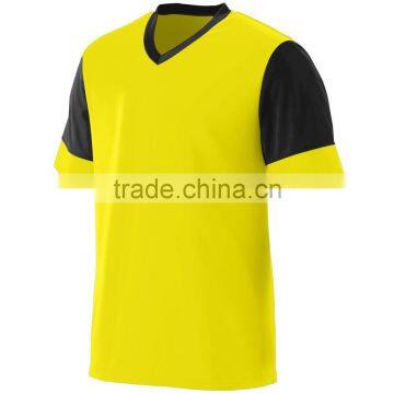 Custom Wholesale Mens Training Tshirt Self Fabric V Neck Collar Athletic Tee Wicks Moisture Polyester Sport Top photo-6