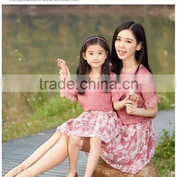Casual Wears Mommy and Duather Wear t Shirt Family Set Clothes photo-3