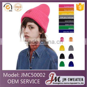 Latest Design Custom Embroidery Logo Unisex Cotton Knit Beanie Hat