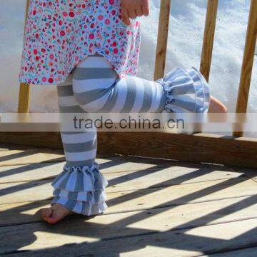 Ruffle Baby Girls Cotton Stripe Pants Kids Leggings Plain Ruffle Pants photo-6