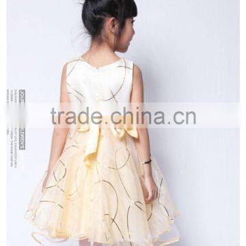 C32#2017 Latest Children Kids Fashion Frock Wedding Dress Model For Flower Girl photo-3