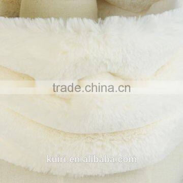 2016 Newest Fashion Winter Warm Infinity 2 Circle Soft Faux Fur Cowl Neck Long Women Scarf Shawl Ring photo-2