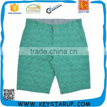 Summer Wear Slim Fit Green Chino Shorts Mens