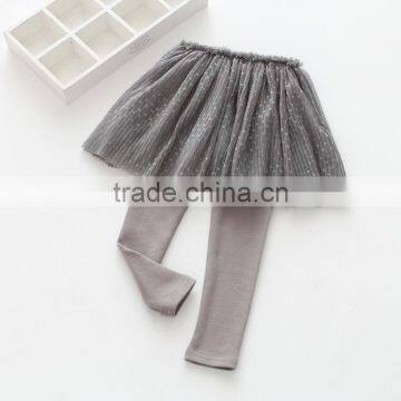 S60645B New Autumn Children's Clothing Girls Two Culottes Children Cotton Gauze Pants Bottoming Trousers photo-3