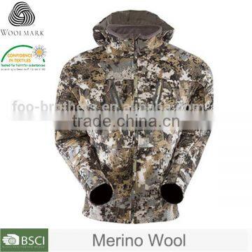 High quality durable designer cheap merino wool men camouflage hunting jacket,camouflage jacket