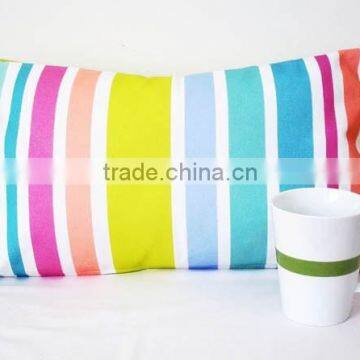 China wholesale home decor Rainbow Striped Pillow Cover