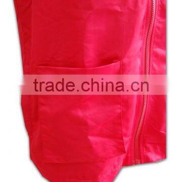ISO 9001 Audit Factory 100% Polyester Zip up Red Fitted Safety Vest