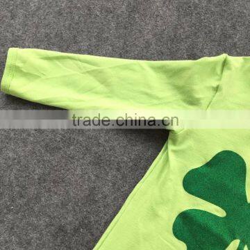 2016 New Baby St.Martin's Day Theme St.Patrick Green Outfit Girls Spring Suit Sequins Pants With Matching Accessories photo-3