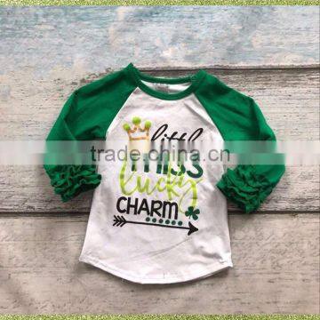 wholesale baby clothes factory price lucky grass boy long-sleeve T-shirt