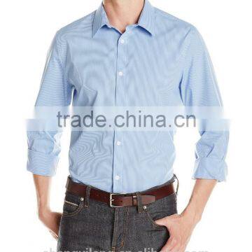 Mens Long Sleeve Solid Color Poplin Oxford Shirt photo-2