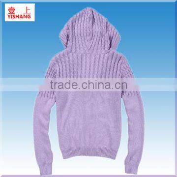 Woman With Hat and Sweater Coat Men's Fashion Sweater photo-3