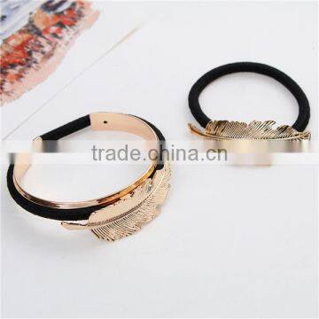 Copper Hair Ties Leaf Gold Plated Fancy Hair Accessories photo-3