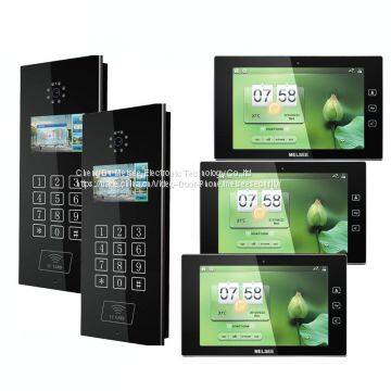 MS302C+MS100C 10 Inch IP Based Video Doorphone System Apartment Building Intercom System