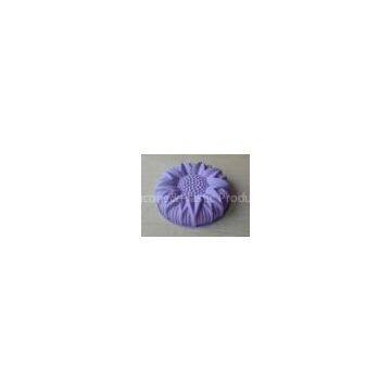 Big Sunflower Silicone Cake Mould / Recycled Purple Baking Pan For Bakeware