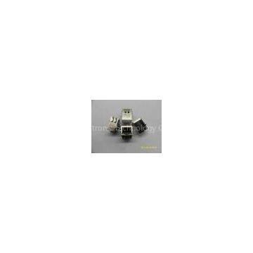 10M100M 1x1 Tab Down RJ45 Transformer Network Connector with led and EMI