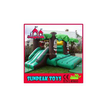 COM-061 Green Forest Air Bouncer Inflatable Trampoline