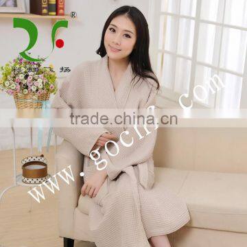 Manufacture 100 Cotton Breathable Waffle Bathrobe photo-2