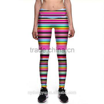 pink green stripe joggingyoga legging capris/morning xg plus size fitness training athletic legging/ sports pants